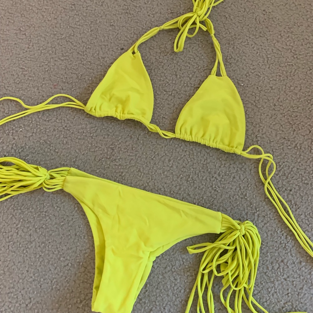 Mikoh yellow string bikini ShopBop - Too hot! 👙